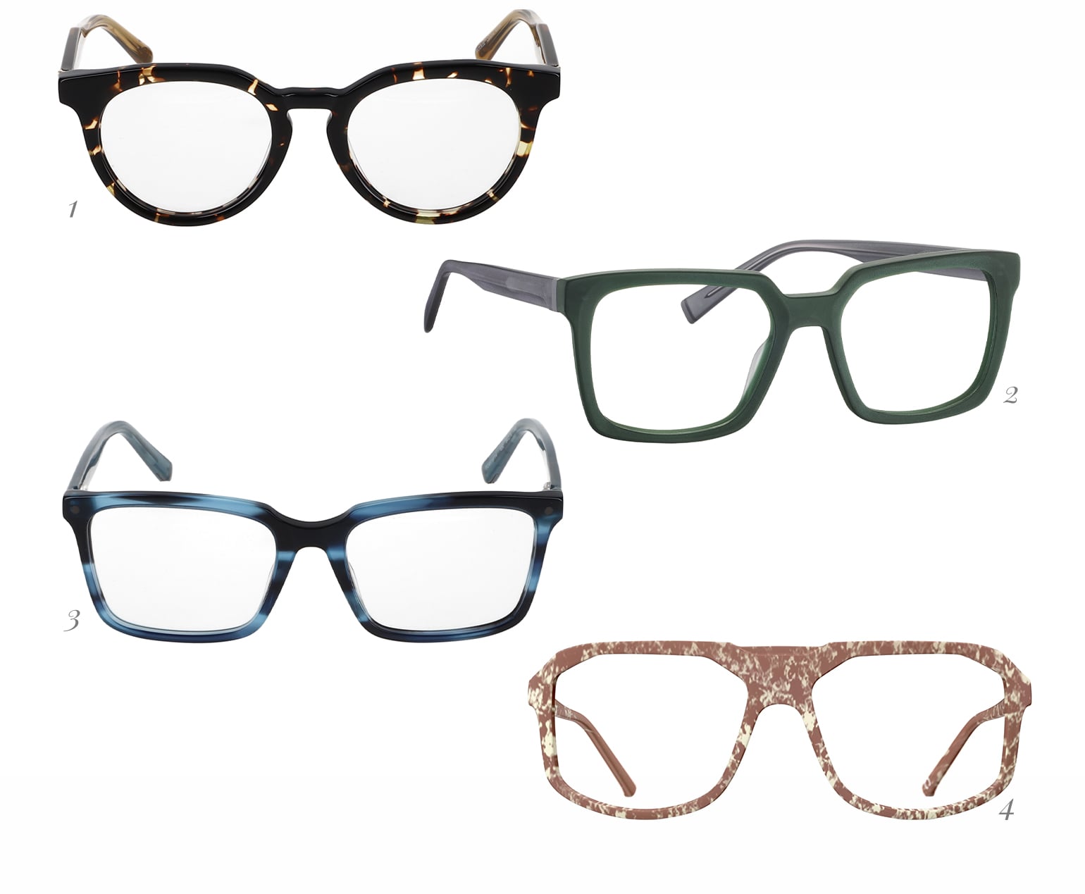 Bold-Brillen mit Acetat-Korrekturfassungen für Herren