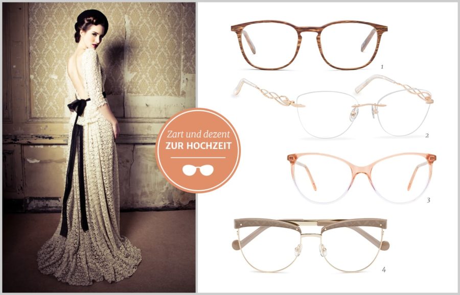 Heiraten mit Brille Styling für die Braut Brillenstyling