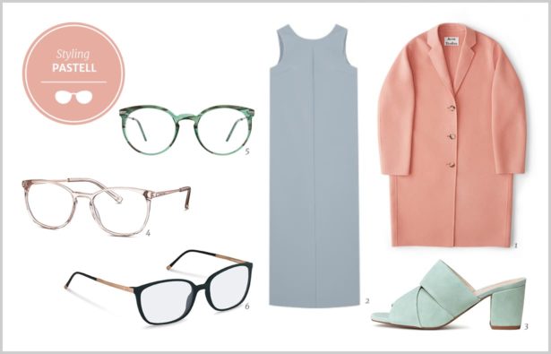 Modetrends Sommer 2017 und Brille für Frauen/ Modetrends 2017 Styling Zarte Pastelltoene für Frauen/Modetrends Sommer 2017 Styling Zarte Pastelltöne und Brille