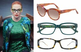 Muster-Brillen – Model und drei Muster-Brillen