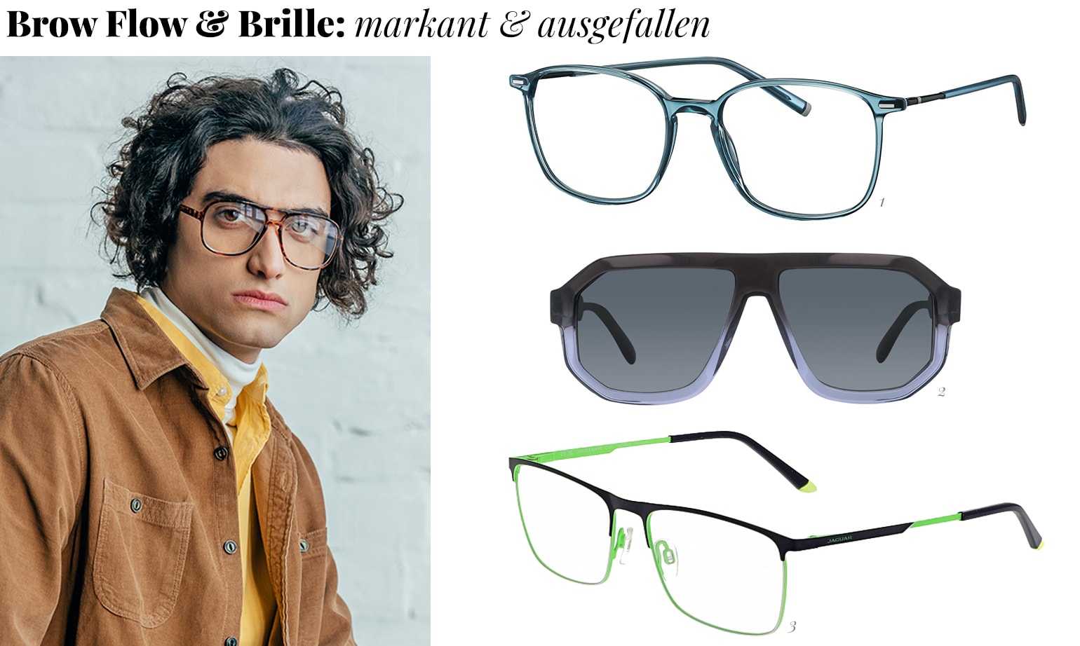 Brow Flow und Brille