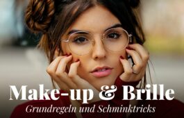 Augen schminken und Brille