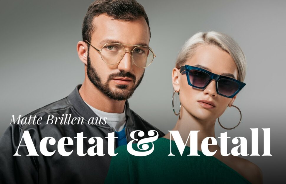 Matte Brillen aus Acetat und Metall
