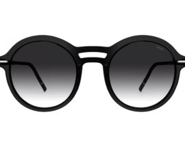 Librariancore-Trend: Schwarze Sonnenbrille (Brille: Hackett @ Mondottica)
